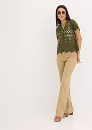 Virkad cardigan i kort modell, bonprix