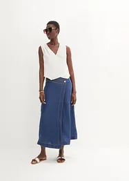 Bluslinne med omlottlook i rent linnematerial, bonprix