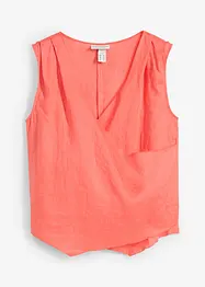 Bluslinne med omlottlook i rent linnematerial, bonprix