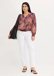 Mönstrad chiffongblus, bonprix