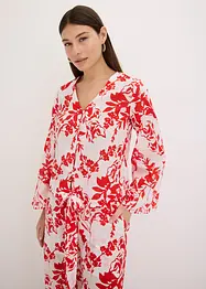 Mönstrad blus i bomull, bonprix