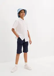 Dra på-shorts i material med linneandel, Regular Fit, bonprix