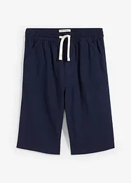 Dra på-shorts i material med linneandel, Regular Fit, bonprix