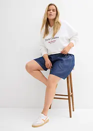 Dra på-shorts med smockad linning, bonprix