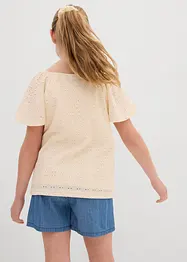 Blustopp med hålbroderi, bonprix