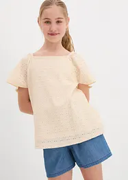 Blustopp med hålbroderi, bonprix