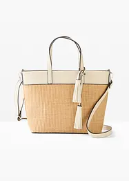 Shoppingväska med halmlook, bonprix