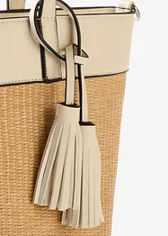Shoppingväska med halmlook, bonprix
