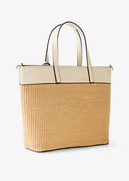 Shoppingväska med halmlook, bonprix