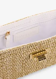 Axelremsväska med halmlook, bonprix