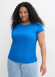 T-shirt i kräppat material med struktur, bonprix