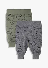 Trikåbyxa för bebisar (2-pack), ekologisk bomull, bonprix