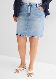 Jeanskjol Mid Waist, Low Stretch, bonprix