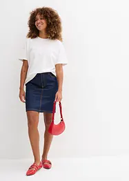 Jeanskjol Mid Waist, Low Stretch, bonprix