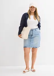 Jeanskjol Mid Waist, Low Stretch, bonprix