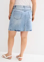 Jeanskjol Mid Waist, Low Stretch, bonprix