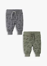 Trikåbyxa för bebisar (2-pack), ekologisk bomull, bonprix