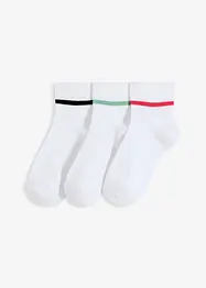 Strumpor med ekologisk bomull och frottéfodrad fot (3-pack), bonprix