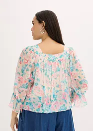 Blus med ballongformad nederkant, bonprix