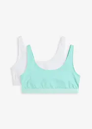 BH-topp med ekologisk bomull (2-pack), bonprix