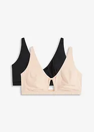 Bralette i bomull (2-pack), bonprix