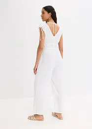 Jumpsuit i kräppat material med struktur, bonprix