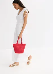 Jumpsuit i kräppat material med struktur, bonprix