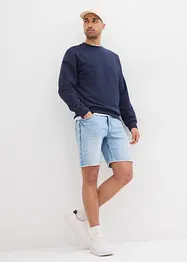 Långa jeansshorts med ofållade benslut, Relaxed Fit, bonprix