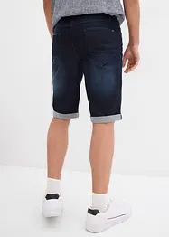 Stretchiga jeansbermudas med uppvikta benslut, Regular Fit, bonprix