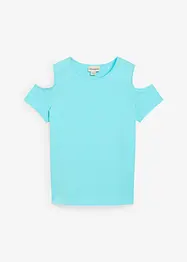 Cold shoulder-topp i ren ekologisk bomull för barn, bonprix