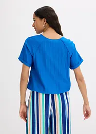 Kortärmad blus av mjuk viskosmix, bonprix