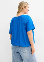 Kortärmad blus av mjuk viskosmix, bonprix