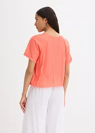 Kortärmad blus av mjuk viskosmix, bonprix