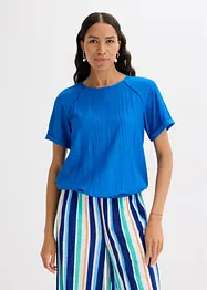Kortärmad blus av mjuk viskosmix, bonprix
