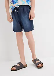Dra på-shorts för barn i denim av ekologisk bomull, normal passform, bonprix