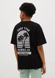 T-shirt av ekologisk bomull med tryck på ryggen, bonprix
