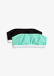 Bandåbehå med ekologisk bomull (2-pack), bonprix