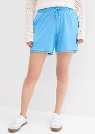 Jerseyshorts med bekväm midja och spets, bonprix