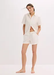 Pyjamas med shorts i vävt bomullsmaterial, bonprix