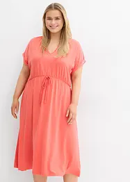 Jerseyklänning med återvunnen polyester och fint fall, bonprix