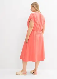 Jerseyklänning med återvunnen polyester och fint fall, bonprix