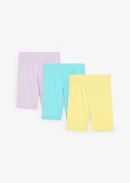 Cykelbyxa i elastisk bomullsmix (3-pack), bonprix