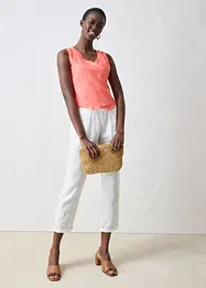 Bluslinne med omlottlook i rent linnematerial, bonprix