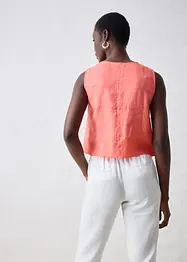 Bluslinne med omlottlook i rent linnematerial, bonprix