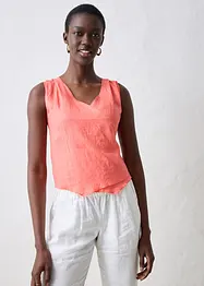 Bluslinne med omlottlook i rent linnematerial, bonprix