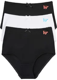 Midjetrosa (3-pack) med ekologisk bomull, bonprix