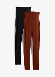 Mammaleggings med ekologisk bomull (2-pack), bonprix