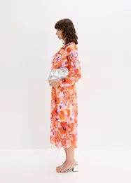 Chiffongklänning med volanger i återvunnen polyester, bonprix