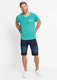 Stretchiga jeansshorts med bekvämt snitt, Regular Fit, bonprix