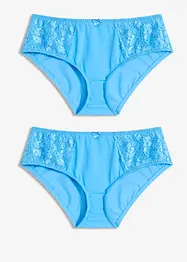 Maxitrosa med skir spets (2-pack), bonprix